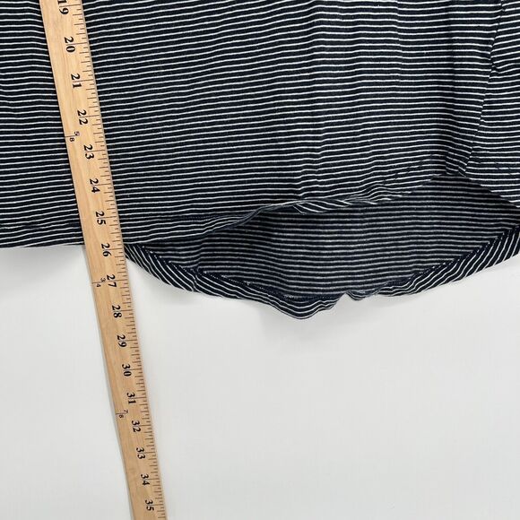 FOIL Organic Cotton Striped Top M High-Low Hem Minimalist Casual Costal Parisian - Picture 6 of 9